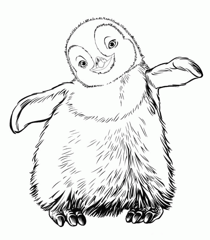 Happy Feet Coloring Pages Cartoons happy feet dancing Printable 2020 3078 Coloring4free