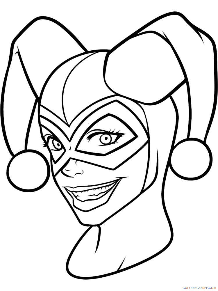Harley Quinn Coloring Pages Cartoons Color Harley Quinn Printable 2020 3087 Coloring4free