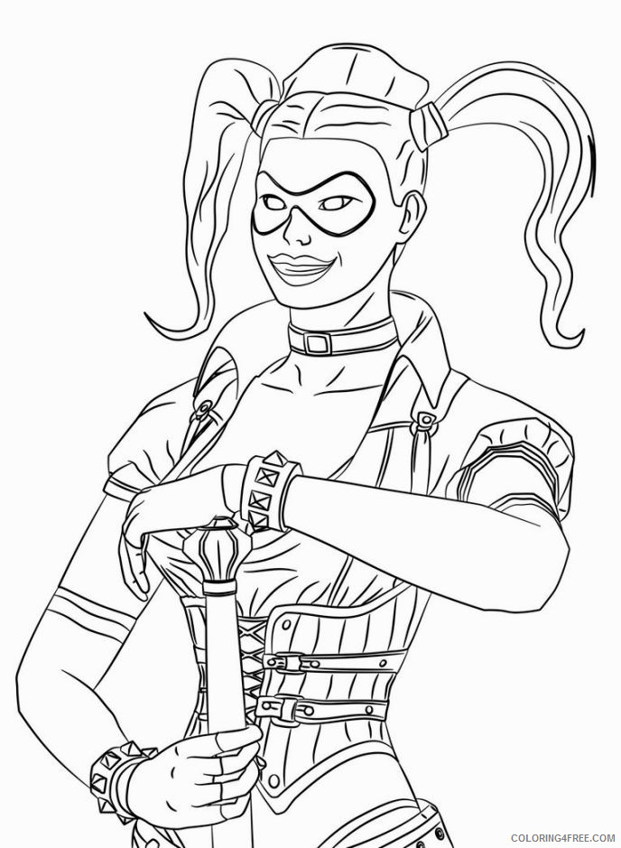 harley quinn coloring pages cartoons free harley quinn