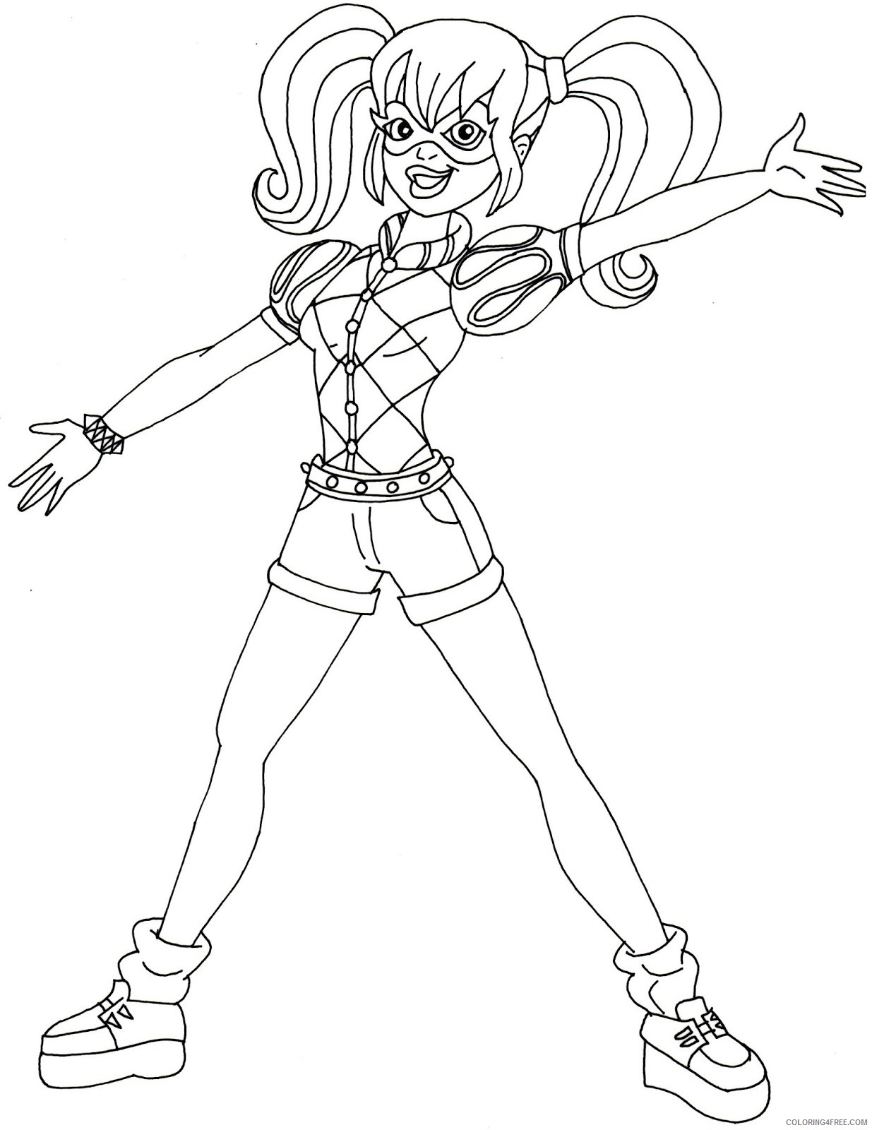 Harley Quinn Coloring Pages Cartoons Free Harley Quinn Printable 2020 3090 Coloring4free