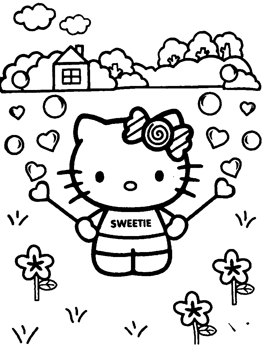Hello Kitty Coloring Pages Cartoons Baby Hello Kitty Printable 2020 3138 Coloring4free