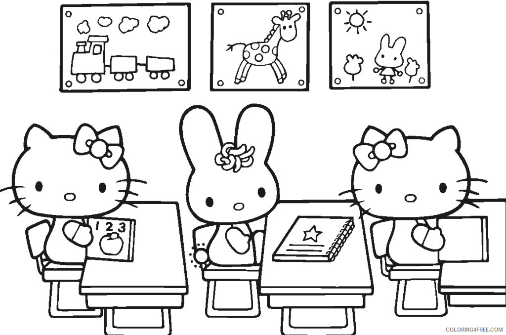 Hello Kitty Coloring Pages Cartoons Back to School Hello Kitty Printable 2020 3139 Coloring4free