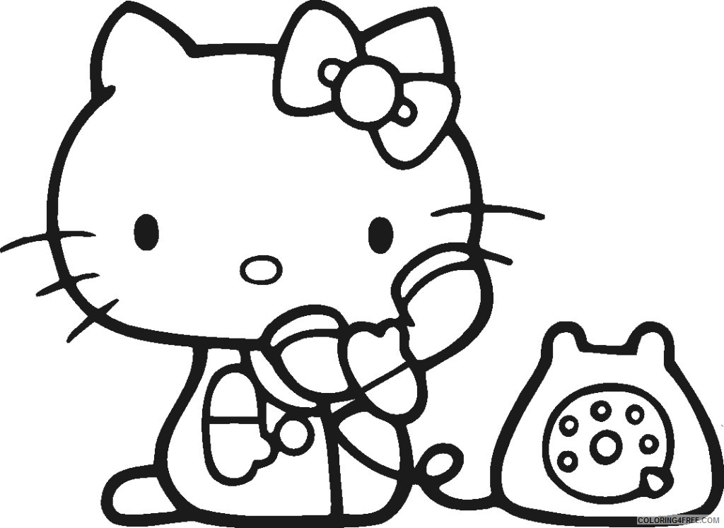 Hello Kitty Coloring Pages Cartoons Free Hello Kitty Printable 2020 3153 Coloring4free