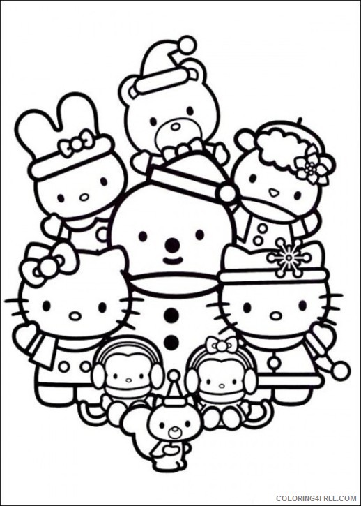 Hello Kitty Coloring Pages Cartoons Free Hello Kitty Sheets Printable 2020 3154 Coloring4free