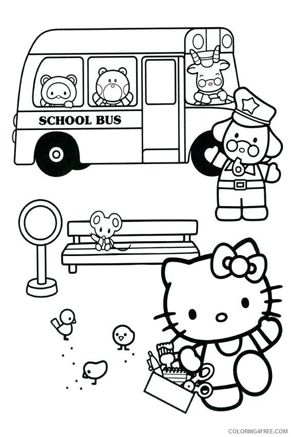 Hello Kitty Coloring Pages Cartoons Hello Kitty Back to School Printable 2020 3218 Coloring4free