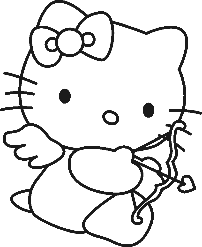 Hello Kitty Coloring Pages Cartoons Hello Kitty Cupid Printable 2020 3290 Coloring4free