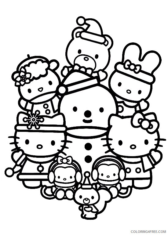 Hello Kitty Coloring Pages Cartoons Hello Kitty Friendsin Printable 2020 3294 Coloring4free