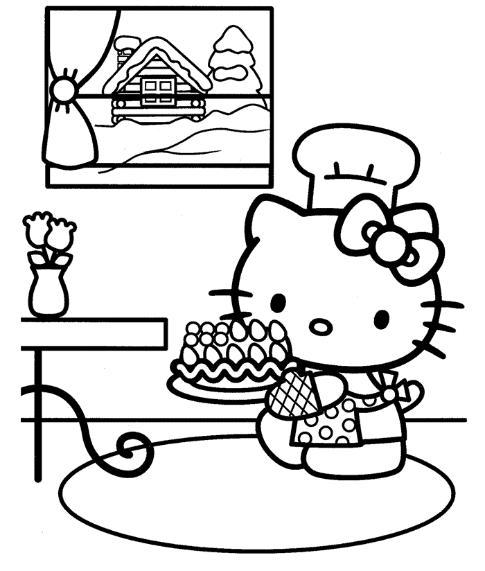 Hello Kitty Coloring Pages Cartoons Hello Kitty Happy Birthday Printable 2020 3274 Coloring4free