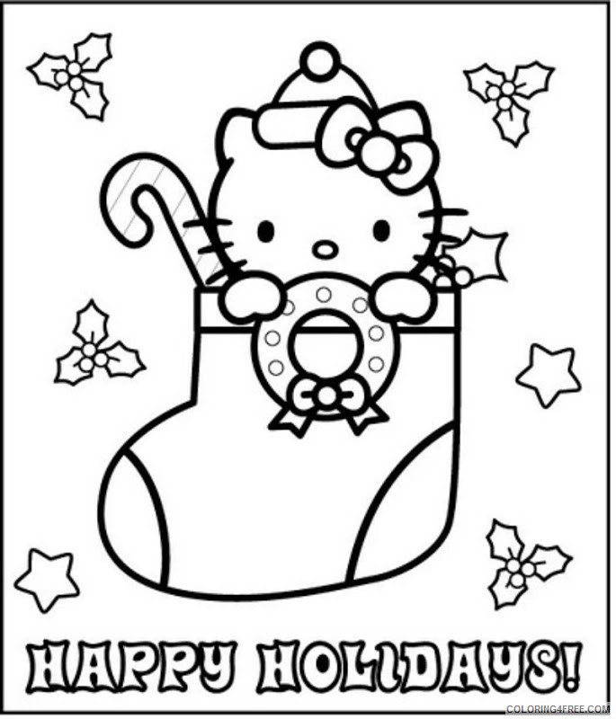 Hello Kitty Coloring Pages Cartoons Hello Kitty Happy Holidays Printable 2020 3296 Coloring4free