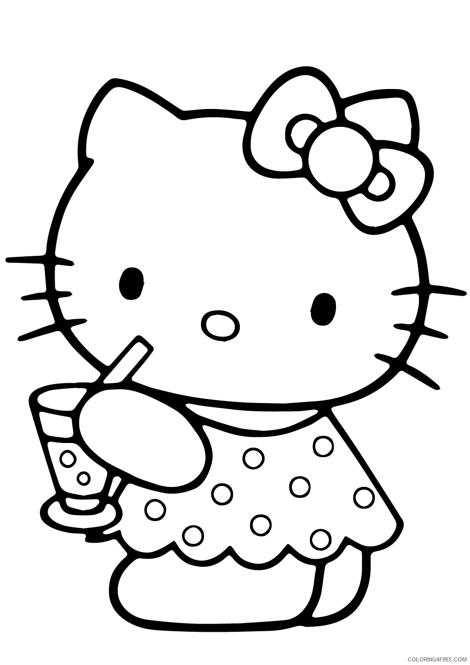 Hello Kitty Coloring Pages Cartoons Hello Kitty Summer Printable 2020 3304 Coloring4free