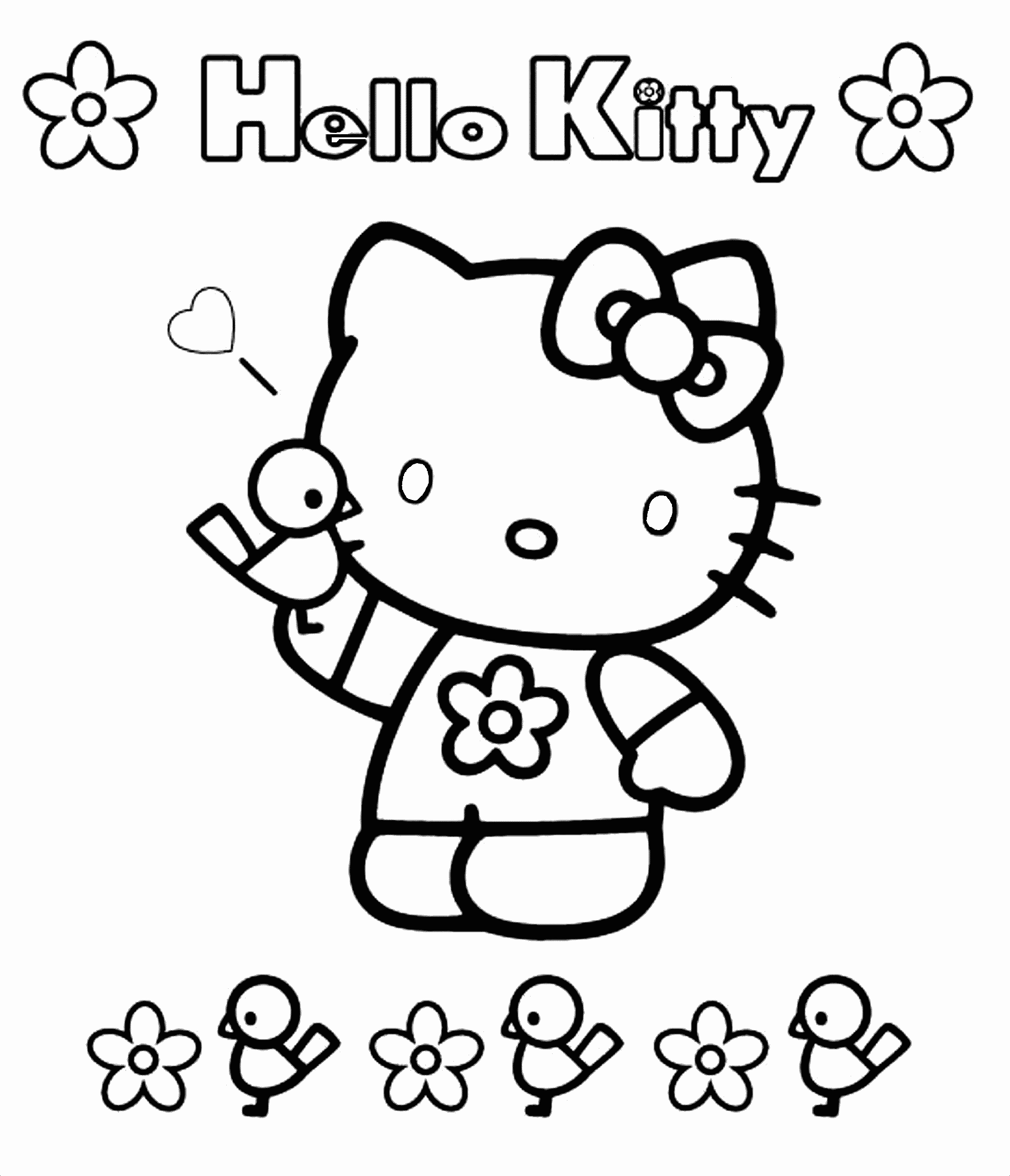 Hello Kitty Coloring Pages Cartoons Print Hello Kitty Printable 2020 3314 Coloring4free