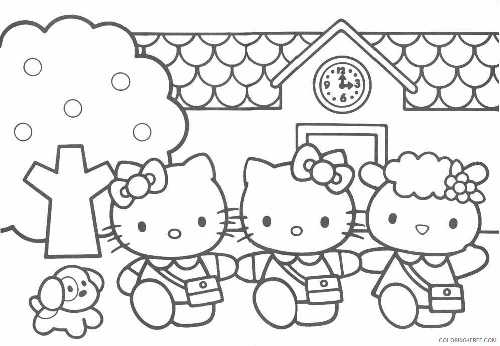 Hello Kitty Coloring Pages Cartoons hello kitty and friends 3 Printable 2020 3200 Coloring4free
