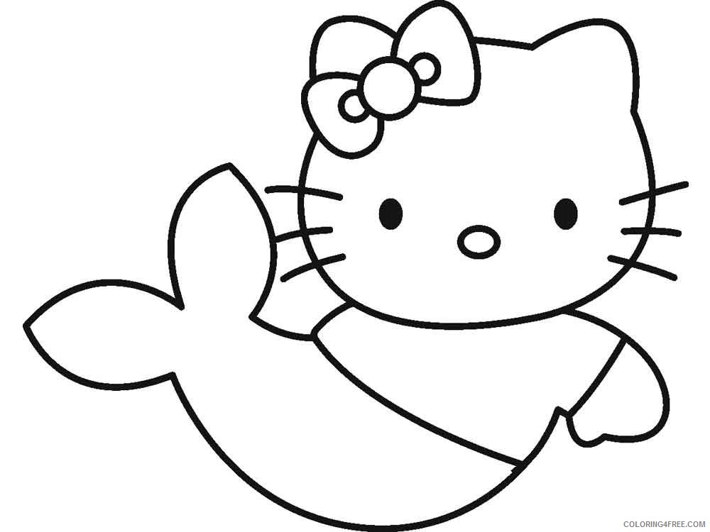 Hello Kitty Coloring Pages Cartoons hello kitty mermaid 2 2 Printable 2020 3298 Coloring4free