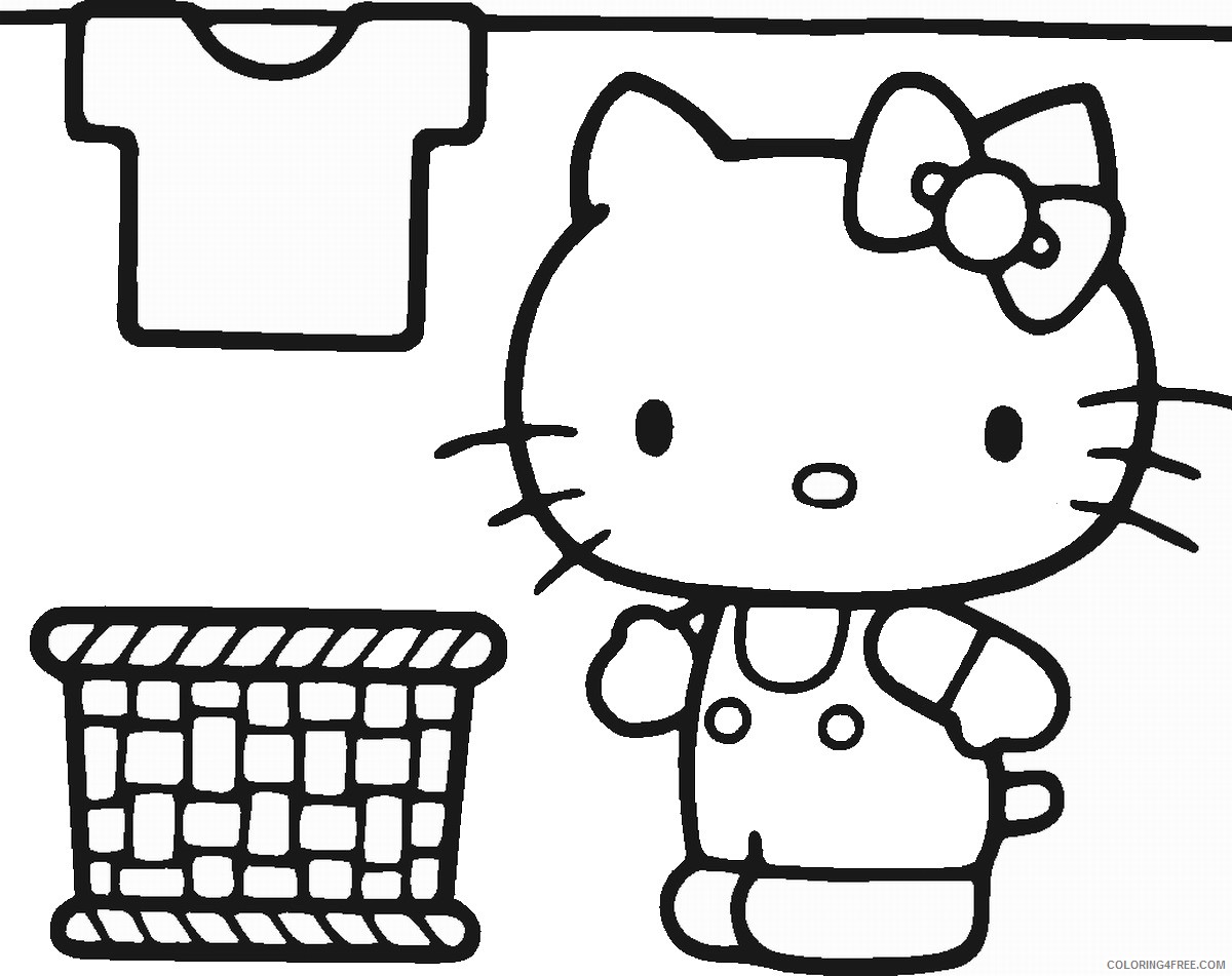 Hello Kitty Coloring Pages Cartoons Hello Kitty Cl38 Printable 3172 Coloring4free Coloring4free Com