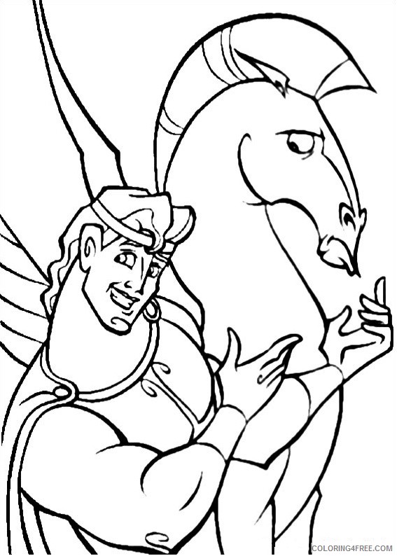 Hercules Coloring Pages Cartoons 1535790458_hercules and pegasus a4 Printable 2020 3319 Coloring4free