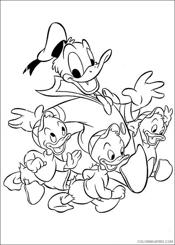 Huey Dewey and Louie Coloring Pages Cartoons huey dewey and louie 13 Printable 2020 3355 Coloring4free