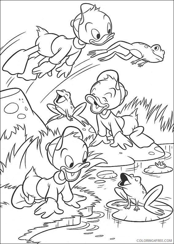 Huey Dewey and Louie Coloring Pages Cartoons huey dewey and louie 17 Printable 2020 3358 Coloring4free