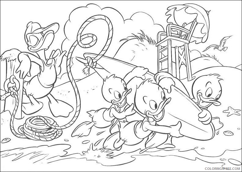 Huey Dewey and Louie Coloring Pages Cartoons huey dewey and louie 22 Printable 2020 3363 Coloring4free