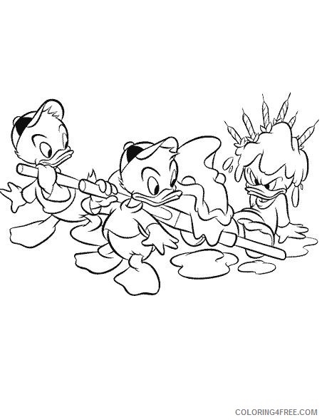 Huey Dewey and Louie Coloring Pages Cartoons huey dewey and louie 7 Printable 2020 3365 Coloring4free