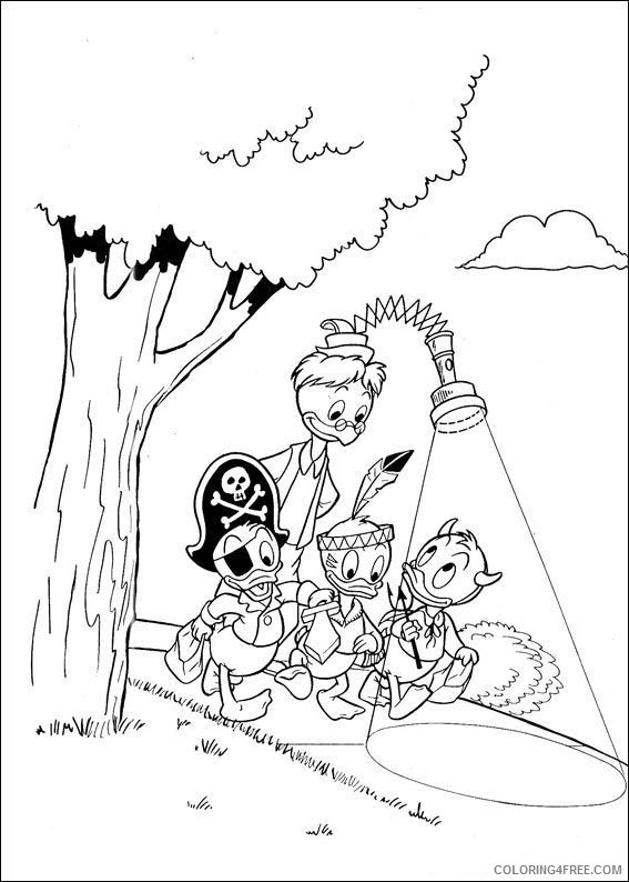 Huey Dewey and Louie Coloring Pages Cartoons huey dewey and louie 8 Printable 2020 3366 Coloring4free