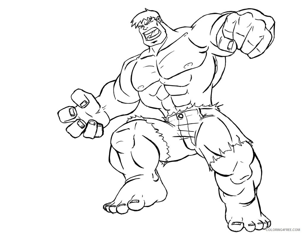Hulk Coloring Pages Superheroes Printable 2020 Coloring4free
