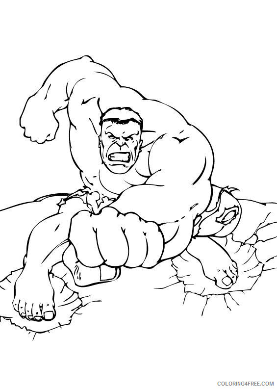 Hulk Coloring Pages Superheroes Printable 2020 Coloring4free