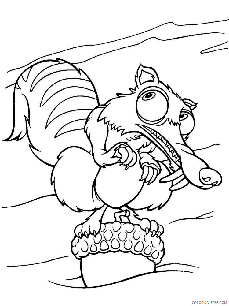 Ice Age Coloring Pages Cartoons Ice Age 11 Printable 2020 3424 Coloring4free