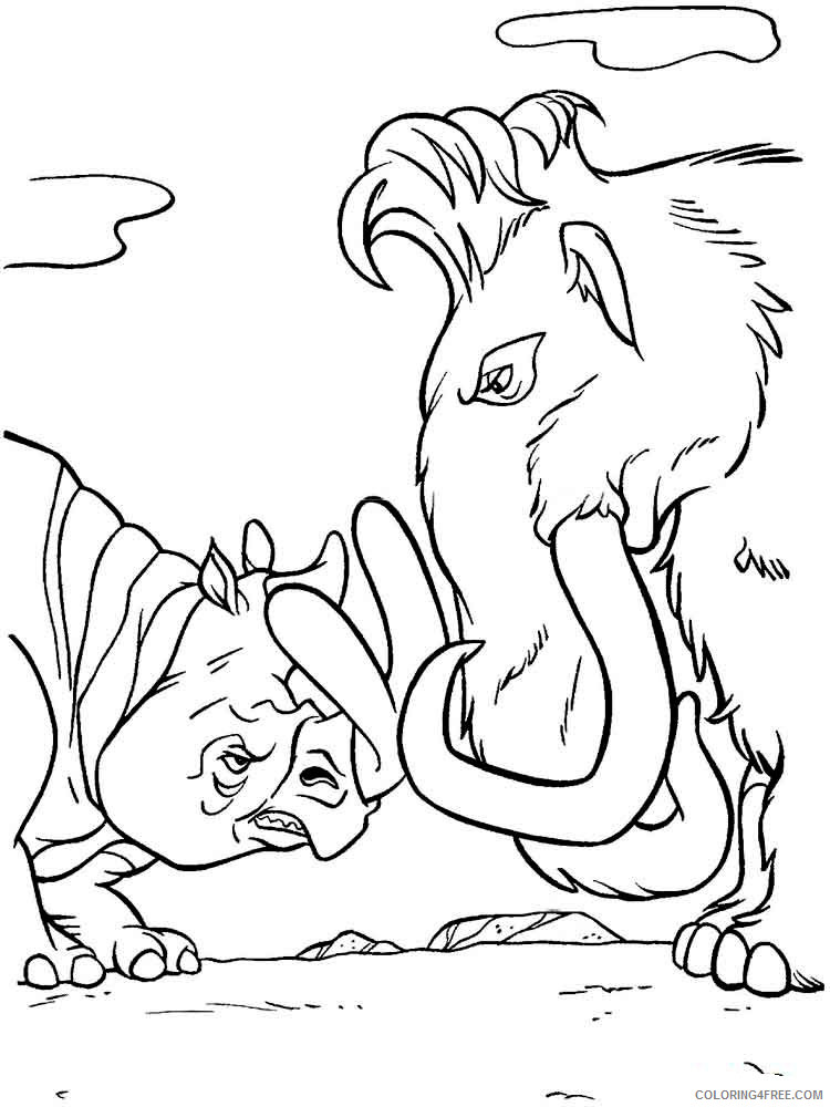 Ice Age Coloring Pages Cartoons Ice Age 15 Printable 2020 3427 Coloring4free