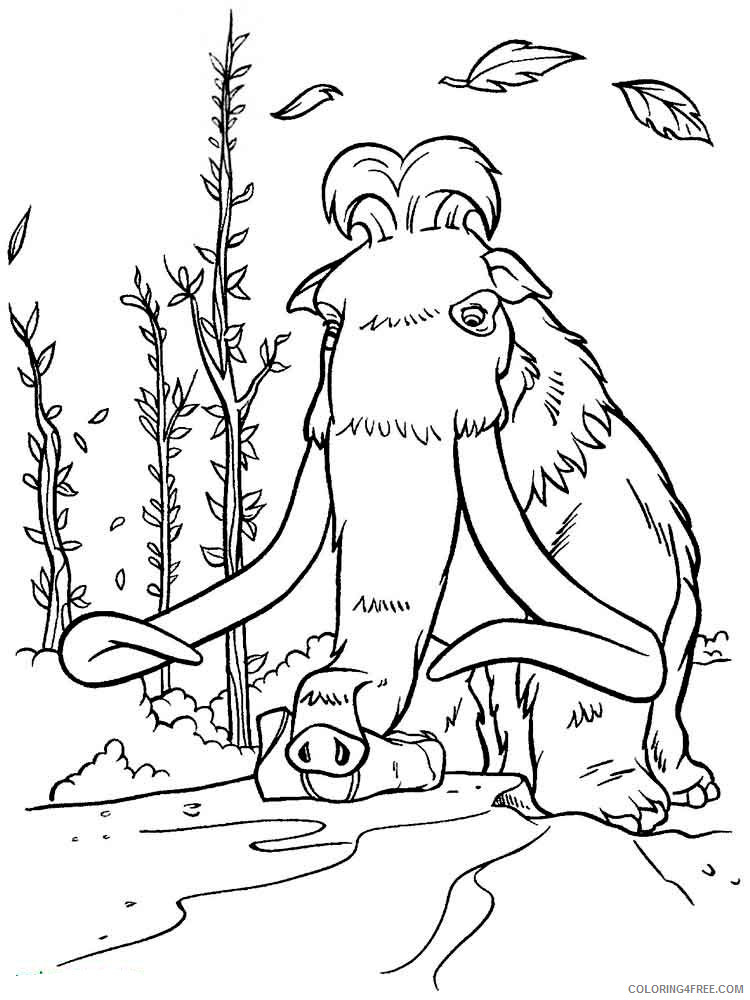 Ice Age Coloring Pages Cartoons Ice Age 17 Printable 2020 3429 Coloring4free
