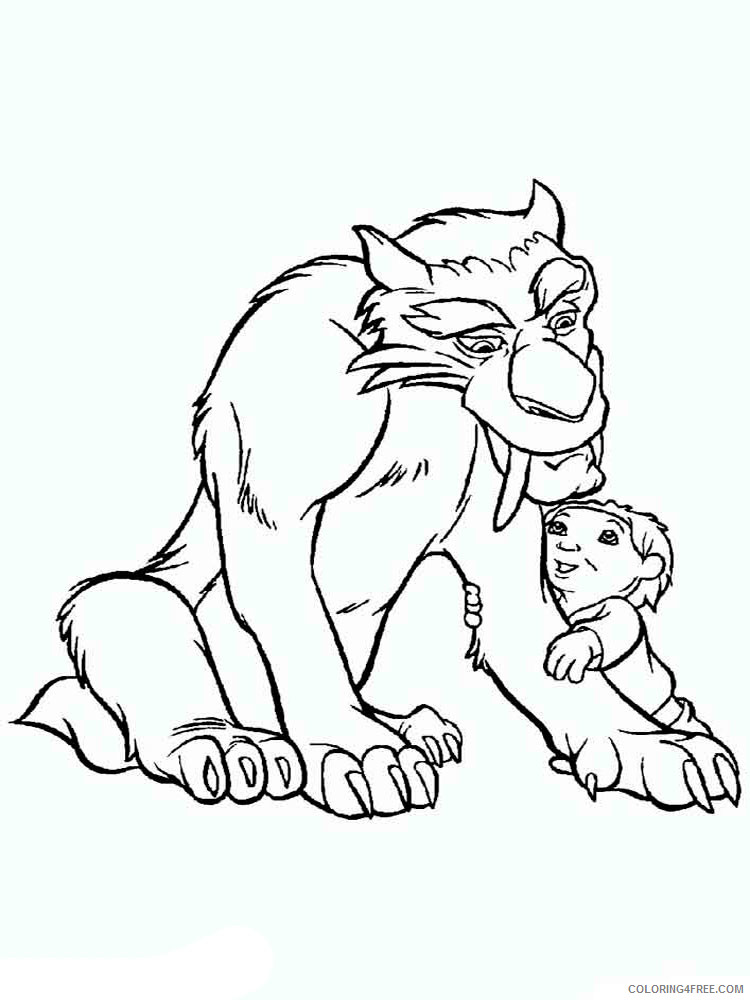 Ice Age Coloring Pages Cartoons Ice Age 2 Printable 2020 3430 Coloring4free