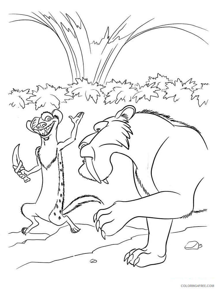 Ice Age Coloring Pages Cartoons Ice Age 21 Printable 2020 3431 Coloring4free