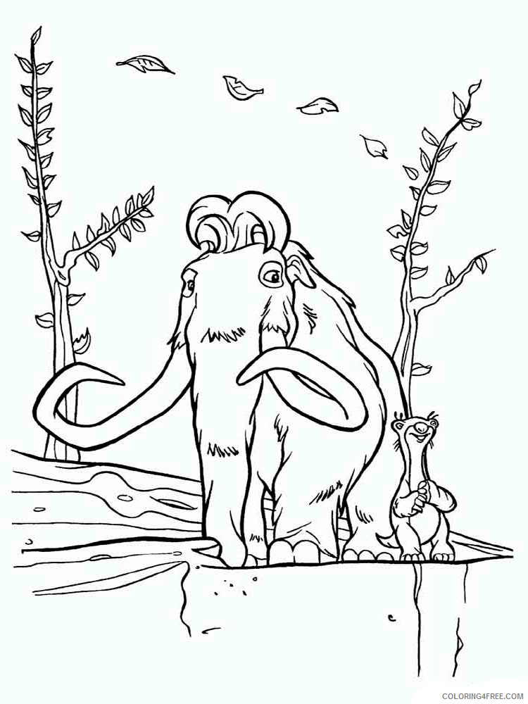 Ice Age Coloring Pages Cartoons Ice Age 26 Printable 2020 3434 Coloring4free