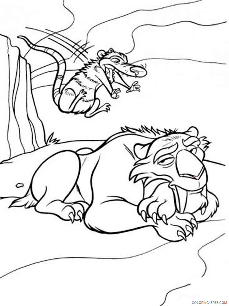 Ice Age Coloring Pages Cartoons Ice Age 27 Printable 2020 3435 Coloring4free