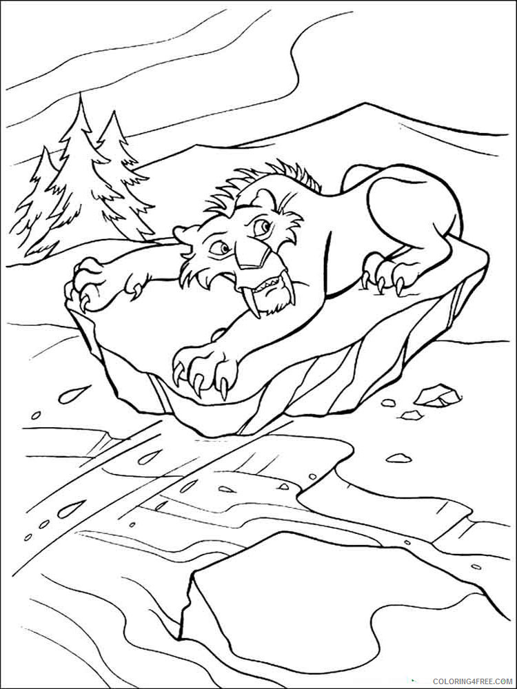 Ice Age Coloring Pages Cartoons Ice Age 7 Printable 2020 3440 Coloring4free