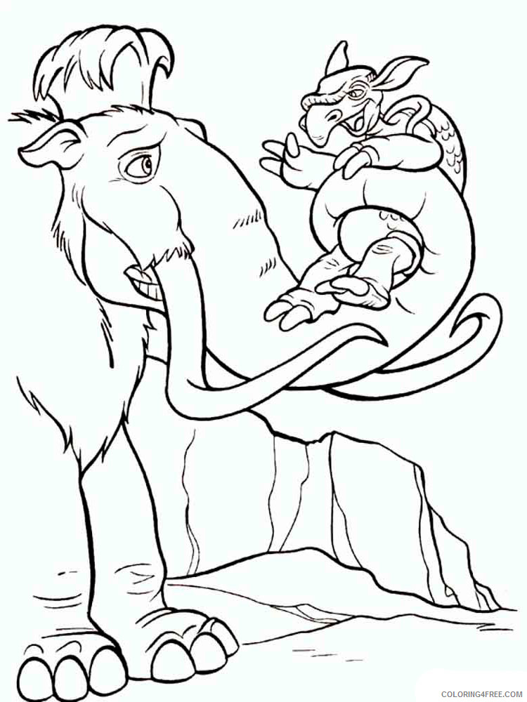 Ice Age Coloring Pages Cartoons Ice Age 9 Printable 2020 3442 Coloring4free