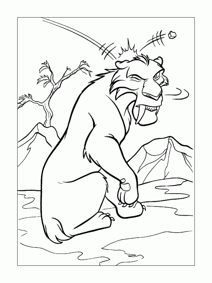 Ice Age Coloring Pages Cartoons Ice Age Free Printable 2020 3443 Coloring4free