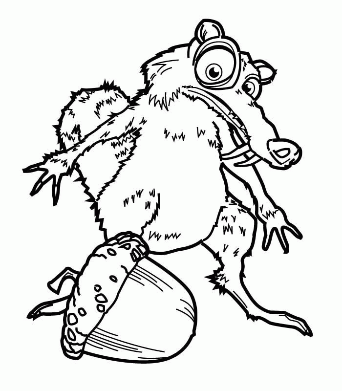 Ice Age Coloring Pages Cartoons Ice Age Scrat Printable 2020 3445 Coloring4free