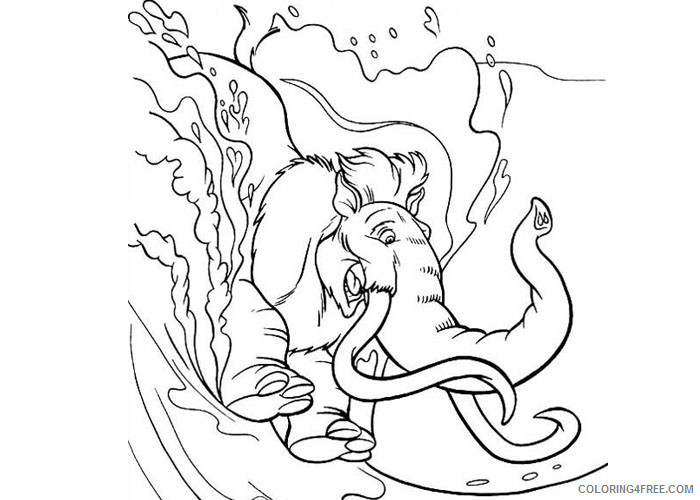 Ice Age Coloring Pages Cartoons Manny Ice Age Printable 2020 3448 Coloring4free