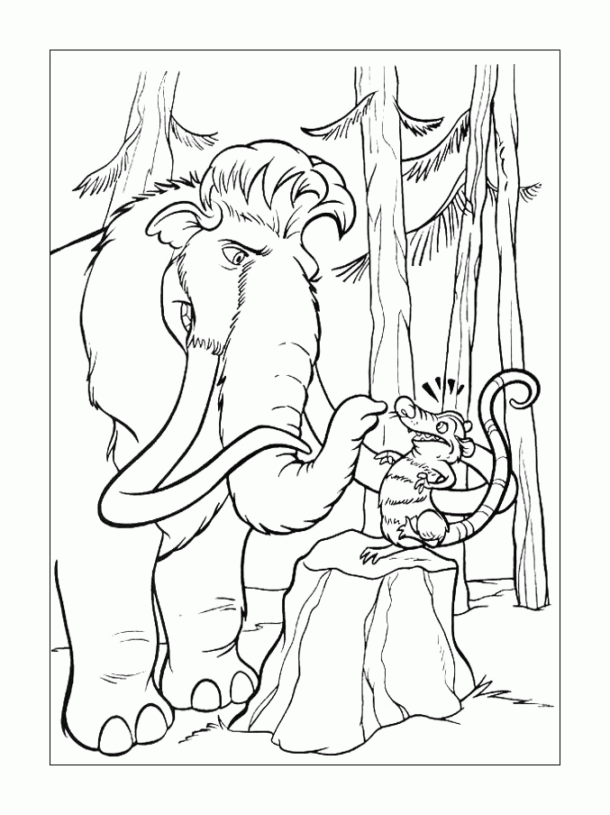 Ice Age Coloring Pages Cartoons Printable Ice Age Printable 2020 3449 Coloring4free