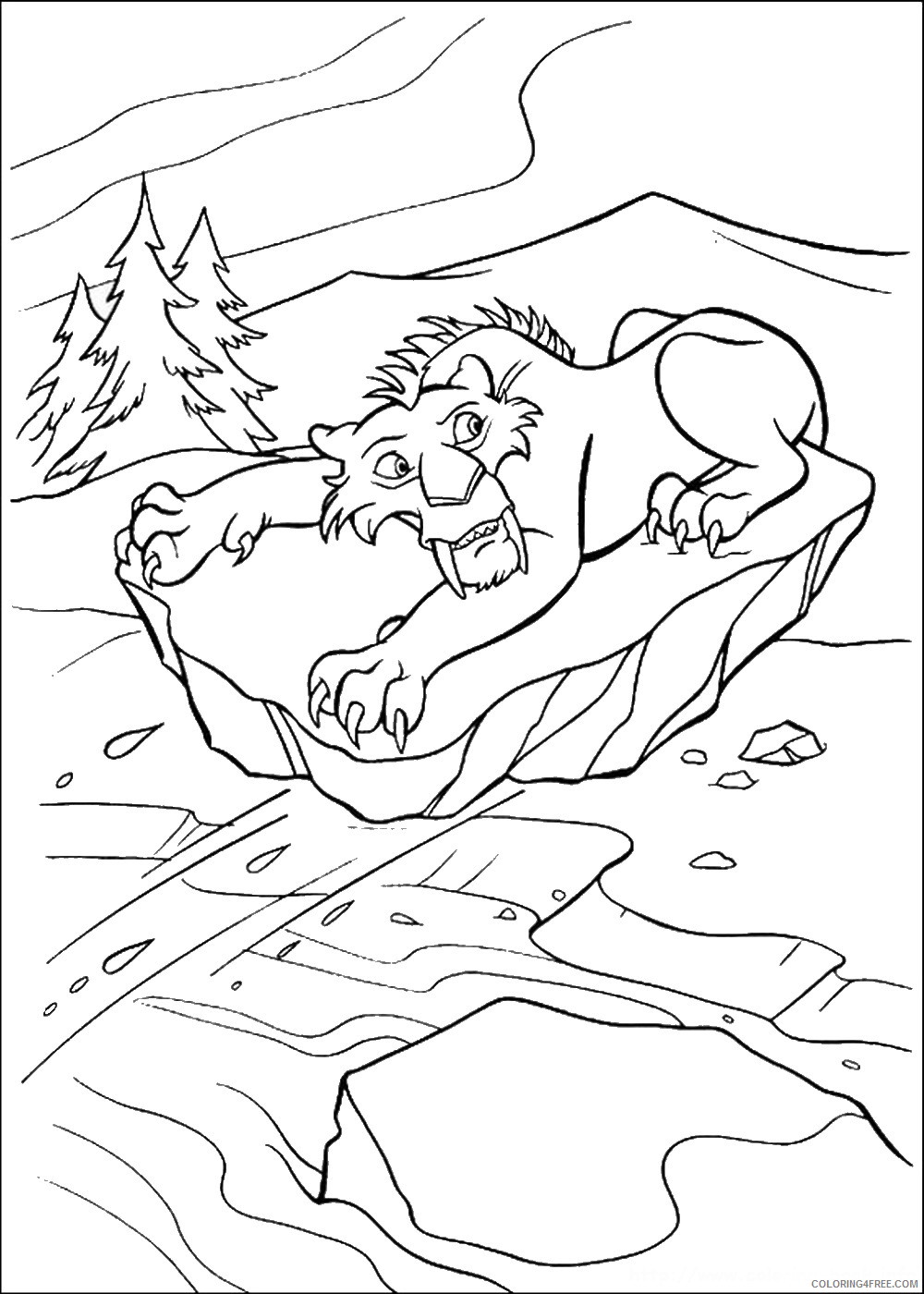Ice Age Coloring Pages Cartoons ice age 04 Printable 2020 3375 Coloring4free
