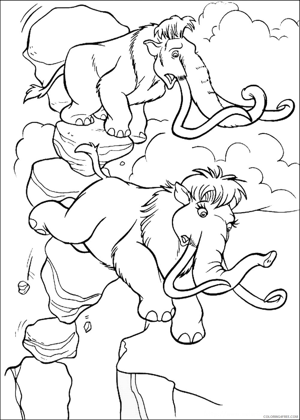 Ice Age Coloring Pages Cartoons ice age 09 Printable 2020 3380 Coloring4free