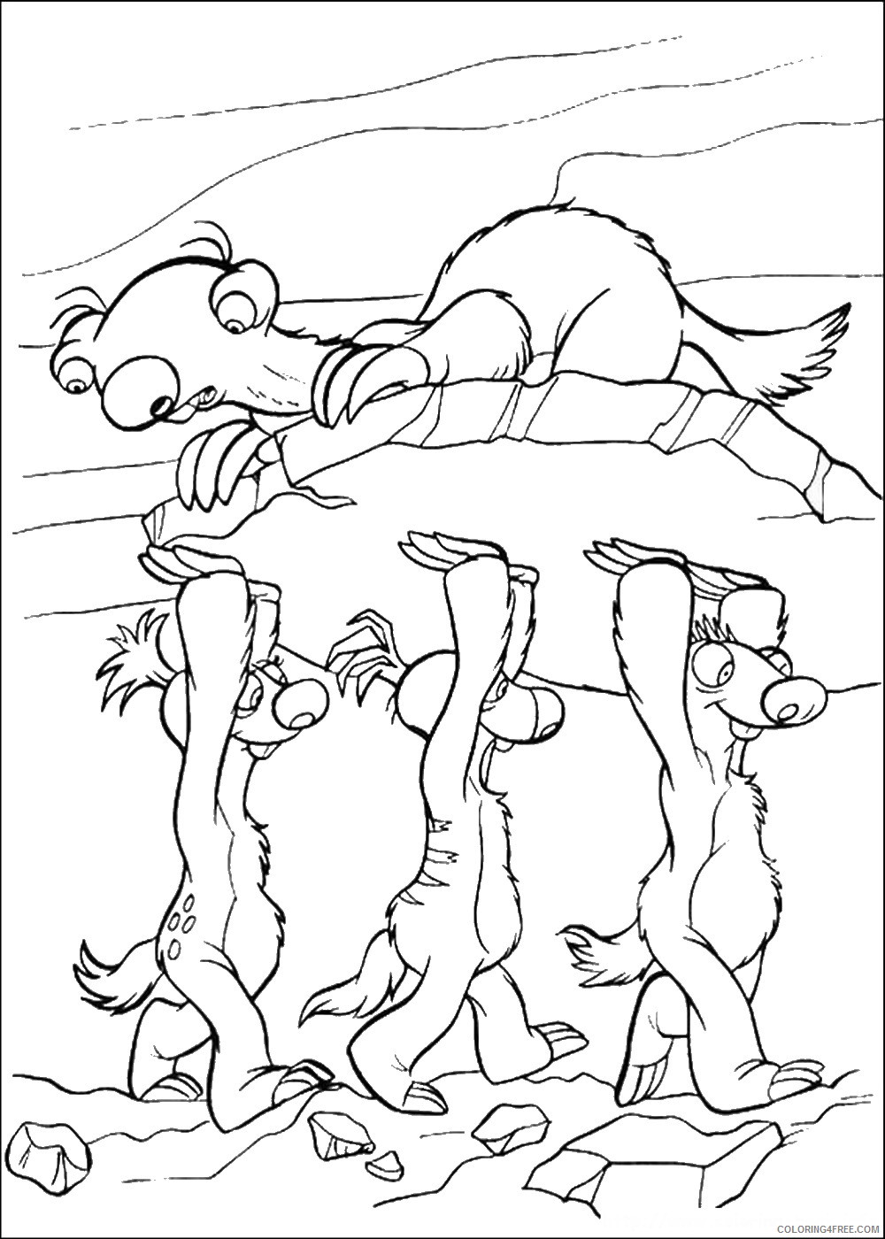 Ice Age Coloring Pages Cartoons ice age 10 Printable 2020 3381 Coloring4free