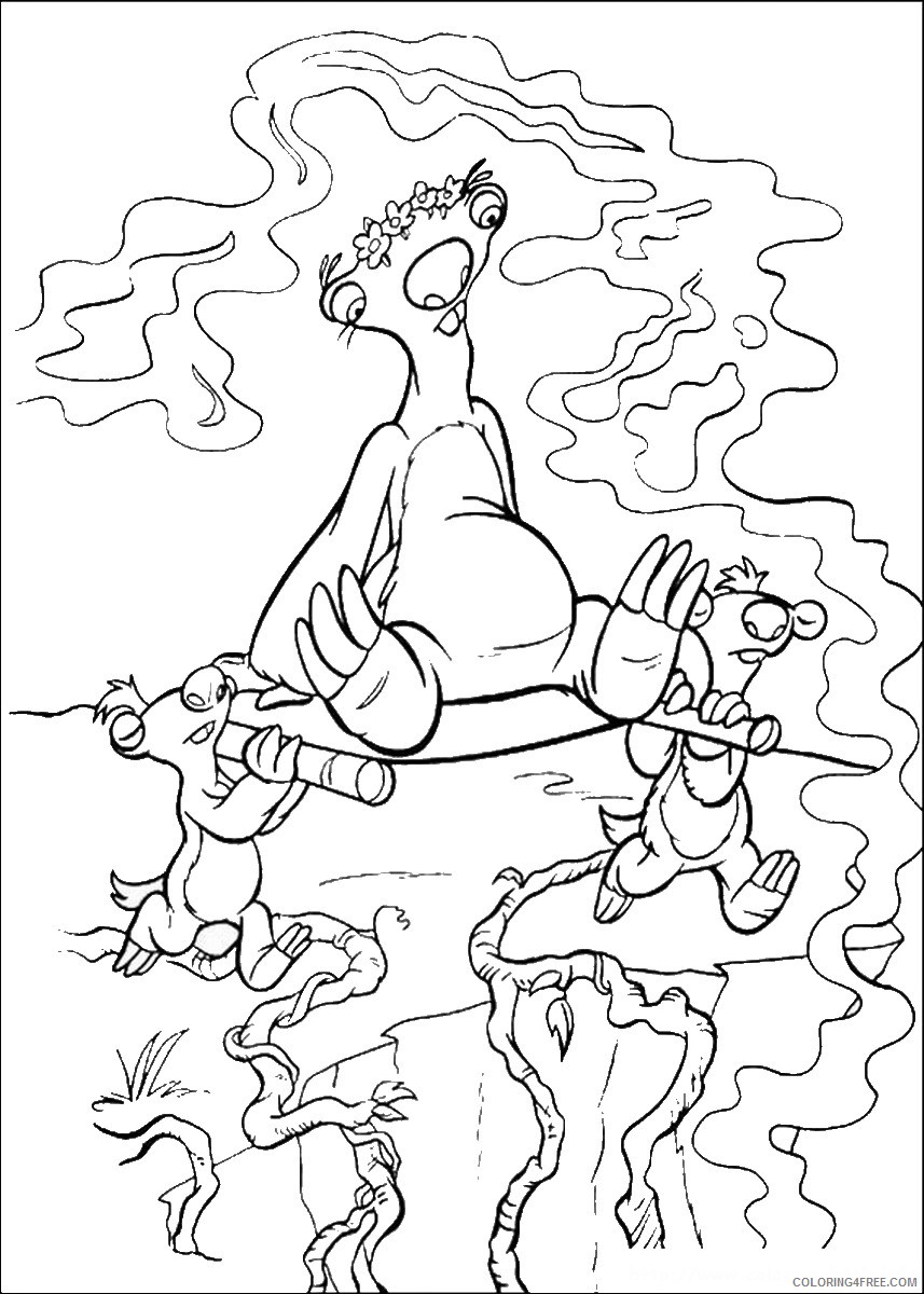Ice Age Coloring Pages Cartoons ice age 12 Printable 2020 3383 Coloring4free