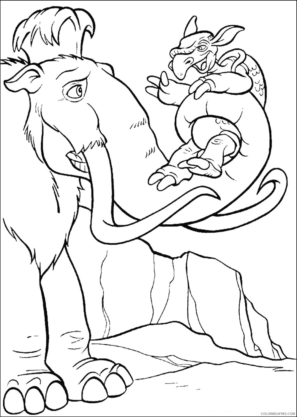 Ice Age Coloring Pages Cartoons ice age 18 Printable 2020 3387 Coloring4free
