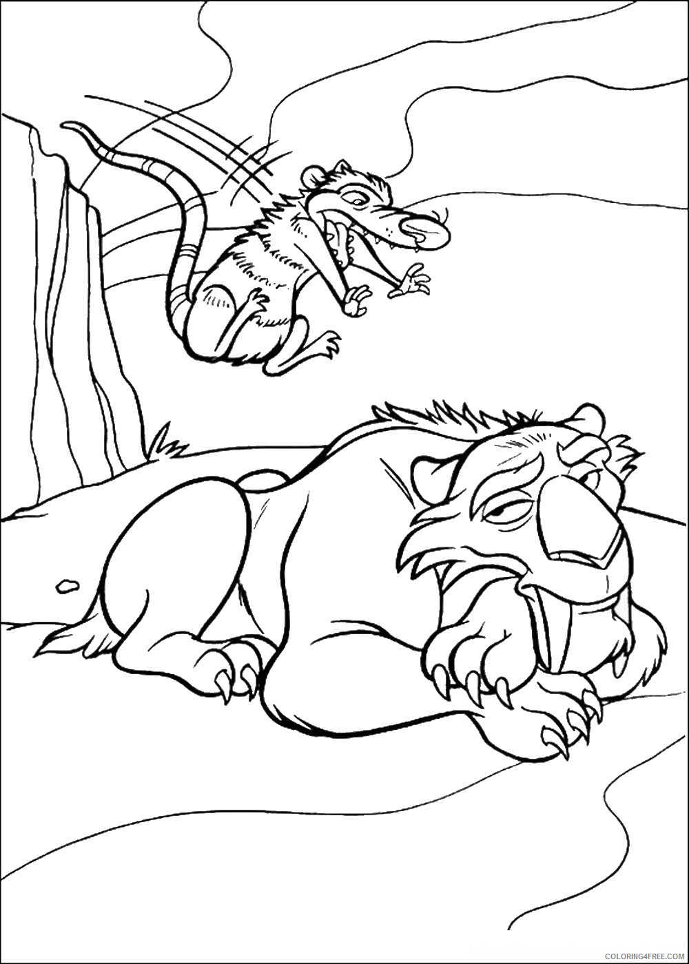 Ice Age Coloring Pages Cartoons ice age 23 Printable 2020 3391 Coloring4free