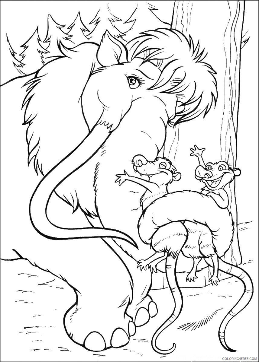Ice Age Coloring Pages Cartoons ice age 24 Printable 2020 3392 Coloring4free