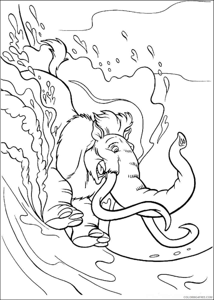 Ice Age Coloring Pages Cartoons ice age 25 Printable 2020 3393 Coloring4free