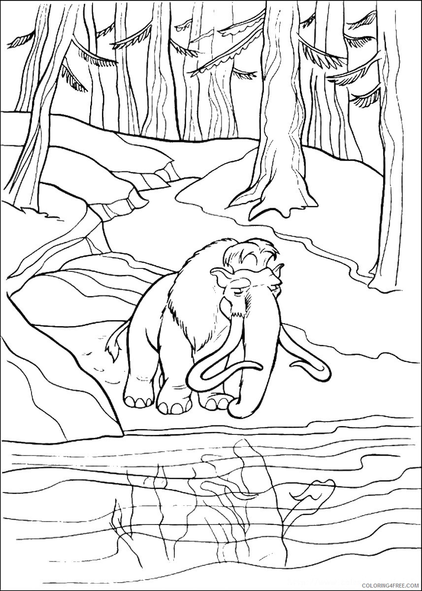 Ice Age Coloring Pages Cartoons ice age 30 Printable 2020 3396 Coloring4free