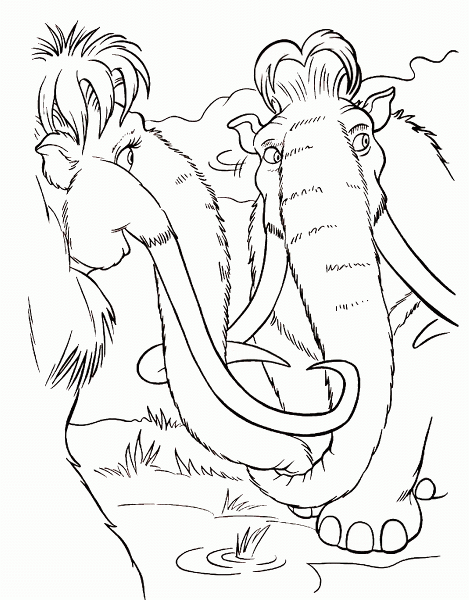 Ice Age Coloring Pages Cartoons ice age 36 Printable 2020 3402 Coloring4free