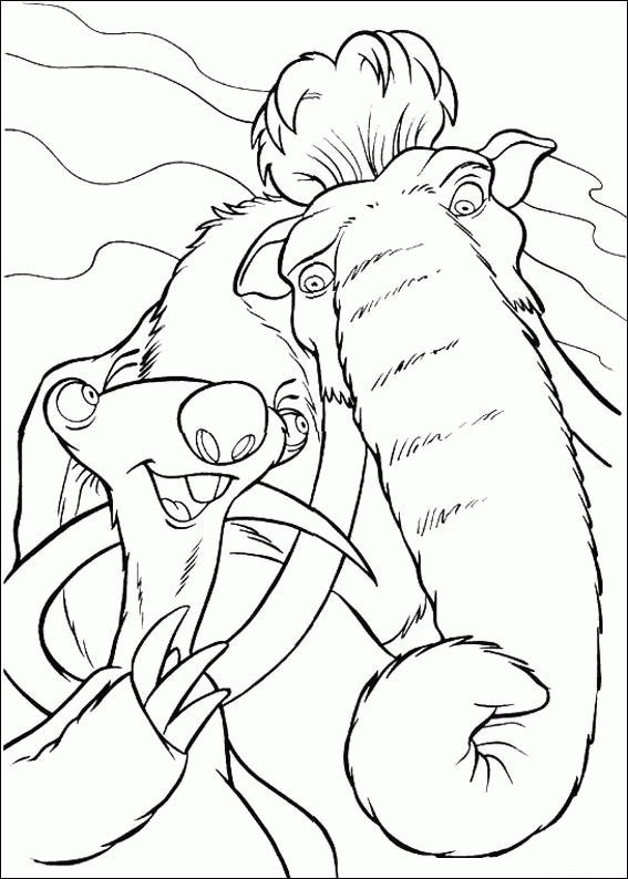 Ice Age Coloring Pages Cartoons ice age 4xDKO Printable 2020 3407 Coloring4free